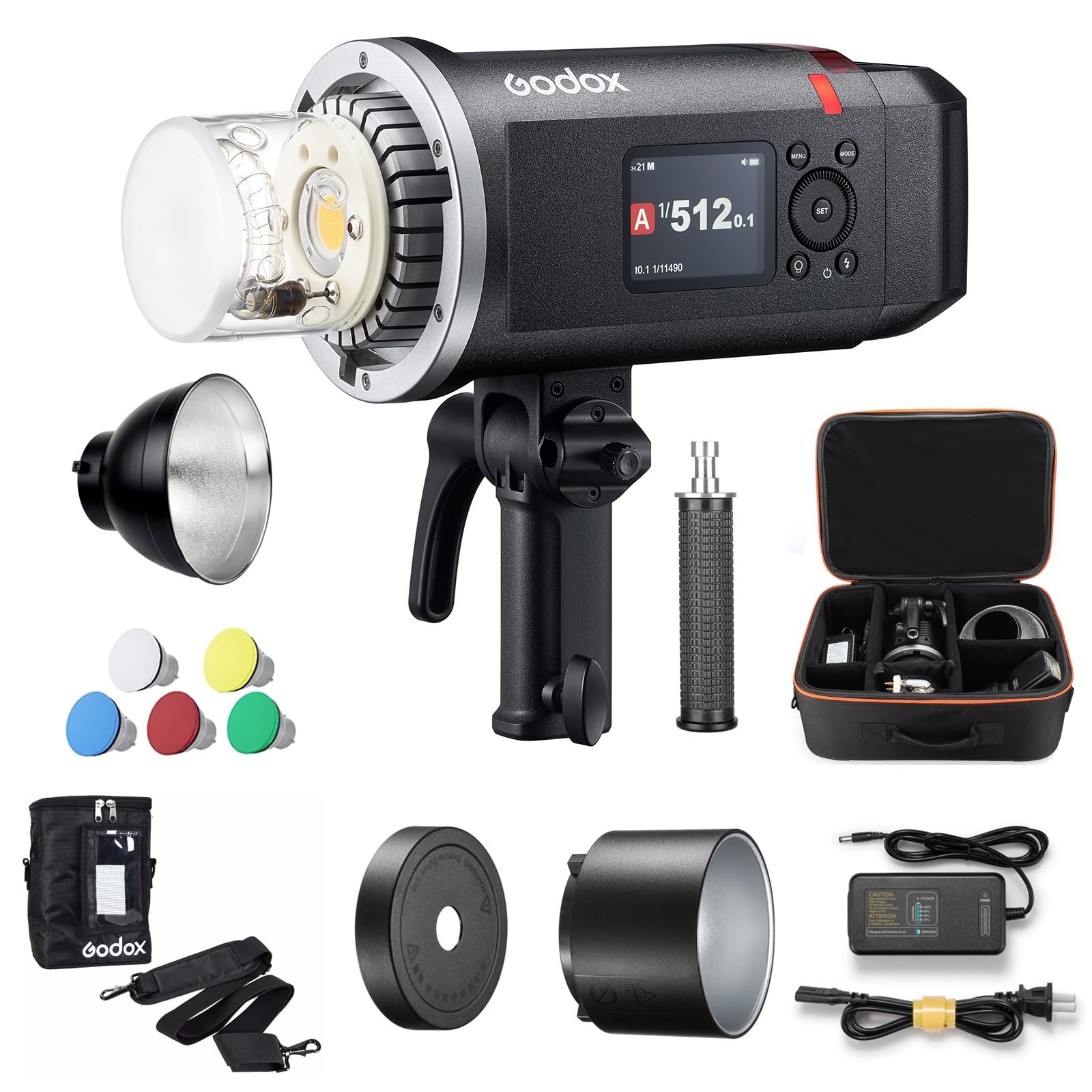 Godox AD600BM フラッシュキット　2セット Godox AD600BM II 600Ws Flash externo, montagem Bowens, GN87 1/8000